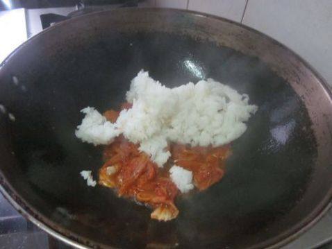辣白菜炒饭步骤5