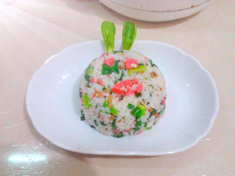 葱香干豆角火腿炒饭步骤10