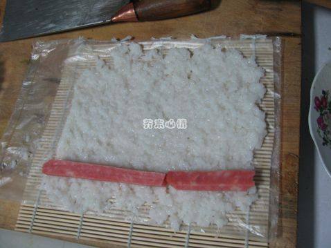 花生香肠饭卷步骤3