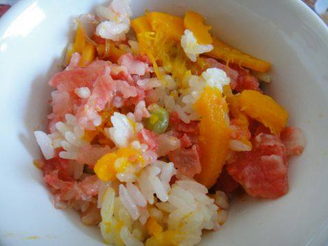 腊味南瓜饭步骤8
