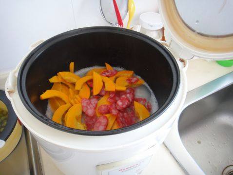腊味南瓜饭步骤6