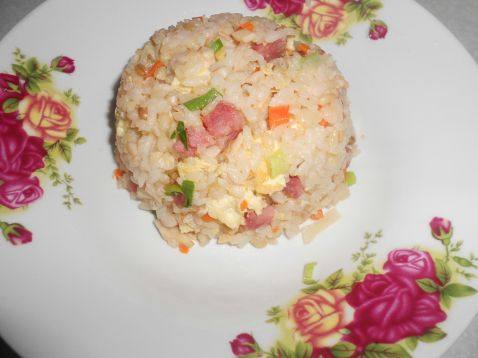 太阳花炒饭步骤7
