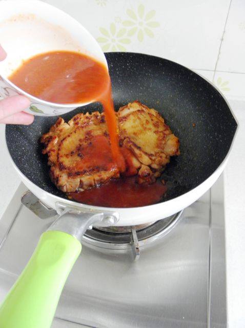 泡菜鸡腿饭步骤8