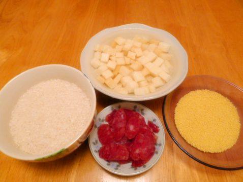 腊肠山药二米饭步骤3