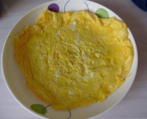 蛋皮包豇豆火腿炒饭步骤7