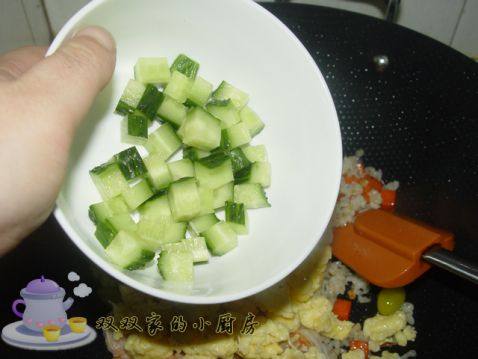虾仁白果蛋炒饭步骤16