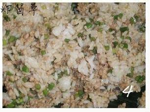 蒜苔肉酱炒饭步骤6