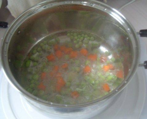 虾头青豆炒饭步骤2