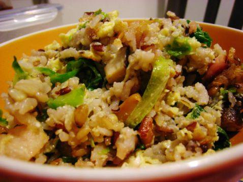 香菇培根什锦炒饭步骤8