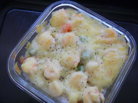 虾仁杂蔬焗饭步骤8