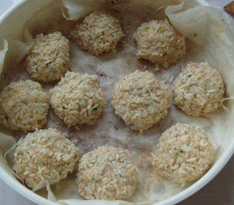 鸡肉鲜疏米饭团步骤4
