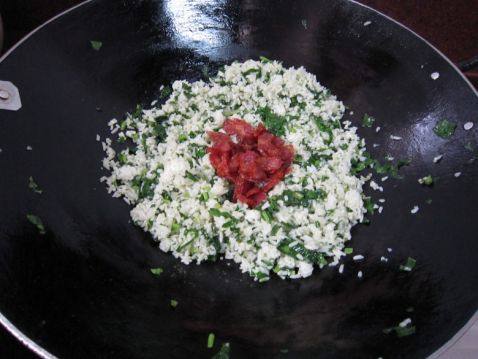 芥蓝腊肠炒饭步骤5