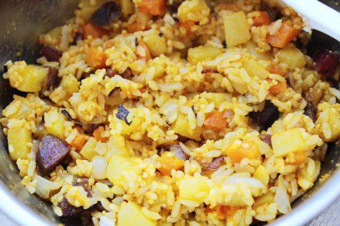 黑椒土豆南瓜腊肠饭团步骤15