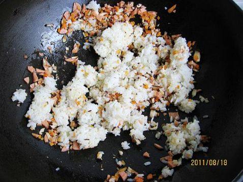 海苔炒饭卷步骤4