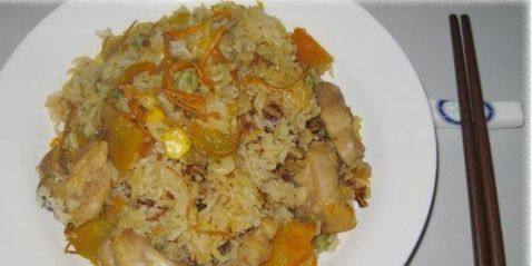 虫草花南瓜鸡肉电锅饭步骤8