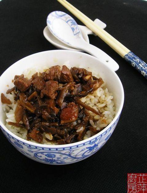 芽菜卤肉饭步骤16