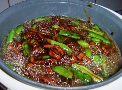 肉丝扁豆焖饭步骤10