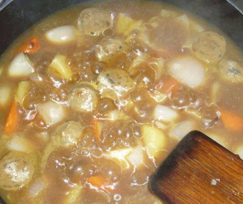 咖喱牛肉丸饭步骤7