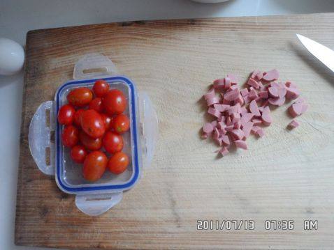 番茄蛋炒饭步骤2