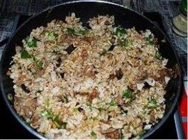 孜然牛肉炒饭步骤8