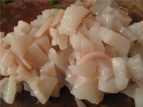 鱿鱼炒花饭步骤1
