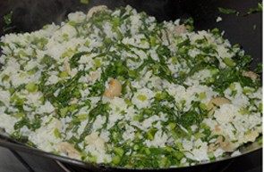 芥兰炒饭步骤6