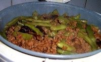 扁豆焖饭步骤7