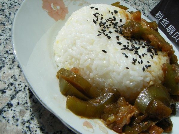 照烧茄子肉丁饭步骤7