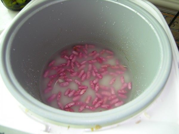 红花豆腊肉饭步骤2