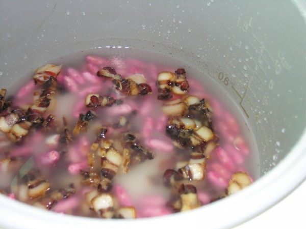 红花豆腊肉饭步骤3
