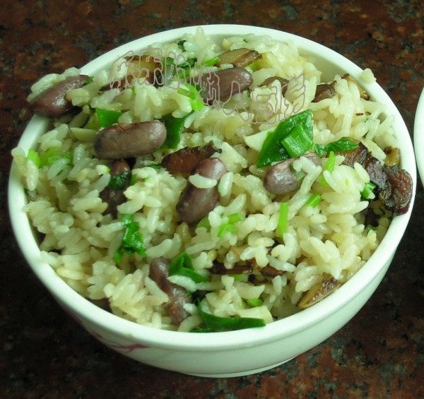 红花豆腊肉饭步骤6
