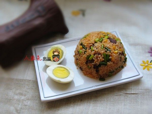 酱菜炒饭步骤6