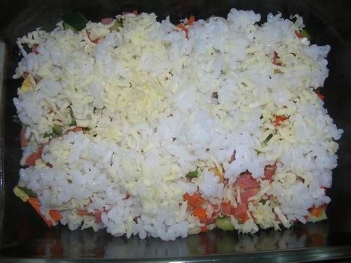 芝士焗虾饭步骤5