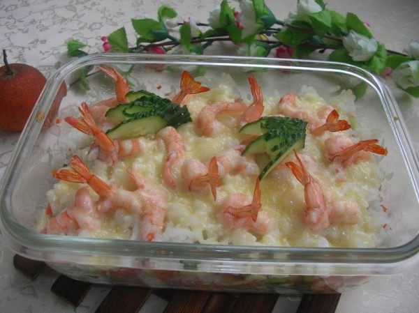 芝士焗虾饭步骤12