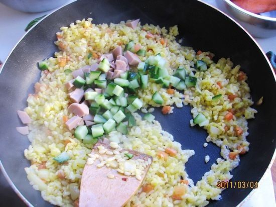 黄金炒饭步骤6