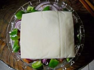 微波蒜香烤肉焗饭步骤8