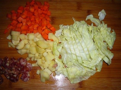 杂蔬腊味饭步骤2
