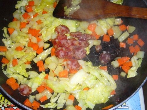 杂蔬腊味饭步骤5