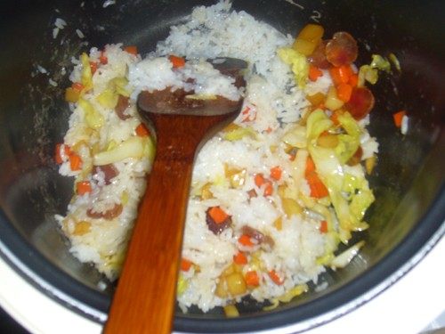 杂蔬腊味饭步骤10
