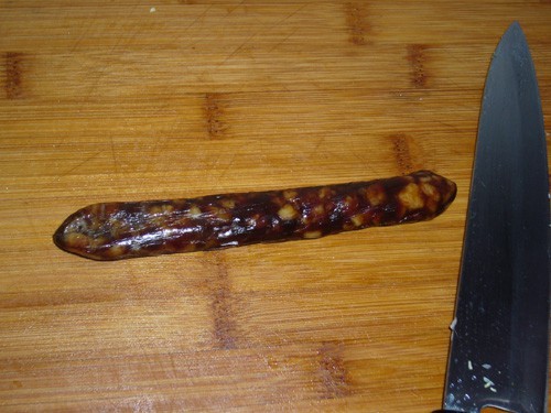 葱香鸭肝肠饭步骤1