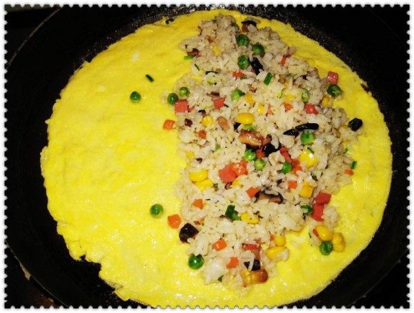 香菇蛋包饭步骤4