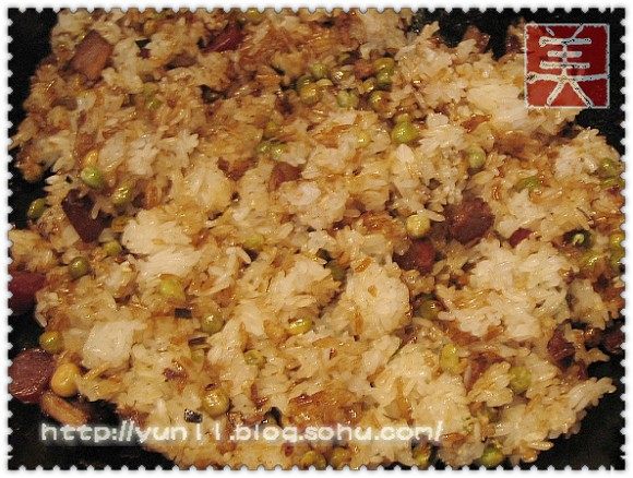 腊味炒糯米饭步骤4