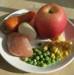 苹果蔬菜饭步骤1