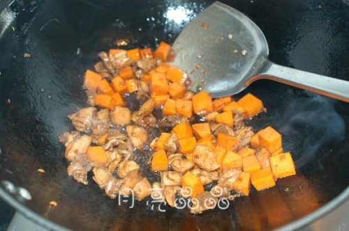 兔肉南瓜饭步骤6