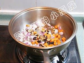 南瓜腊味饭步骤2