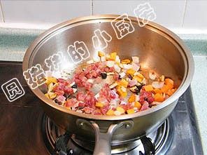 南瓜腊味饭步骤3