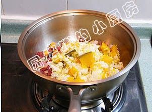 南瓜腊味饭步骤4