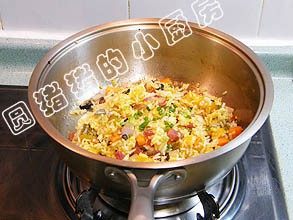 南瓜腊味饭步骤5