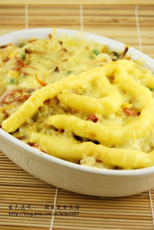 培根蔬菜焗饭步骤7