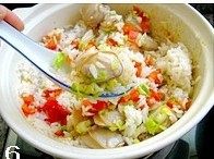 文蛤西红柿煲仔饭步骤6